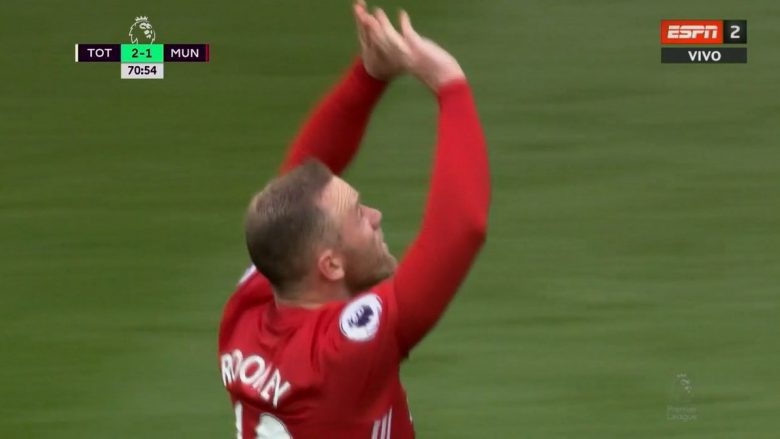 Rooney rikthen “Djajtë” në lojë ndaj Tottenhamit (Video)