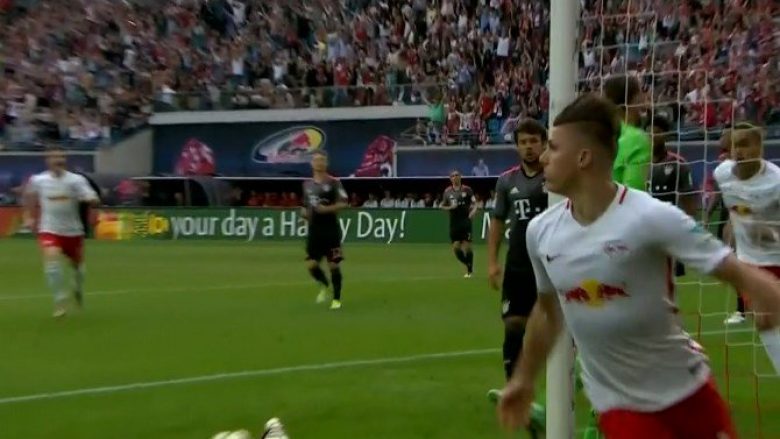 RB Leipzig befason Bayernin në minutën e dytë të ndeshjes (Video)