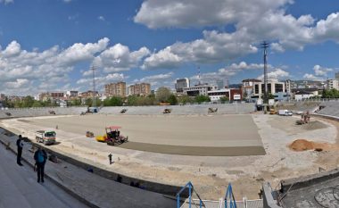 MKRS: Janë kryer rreth 70 për qind e punimeve në Stadiumin e Prishtinës (Foto)