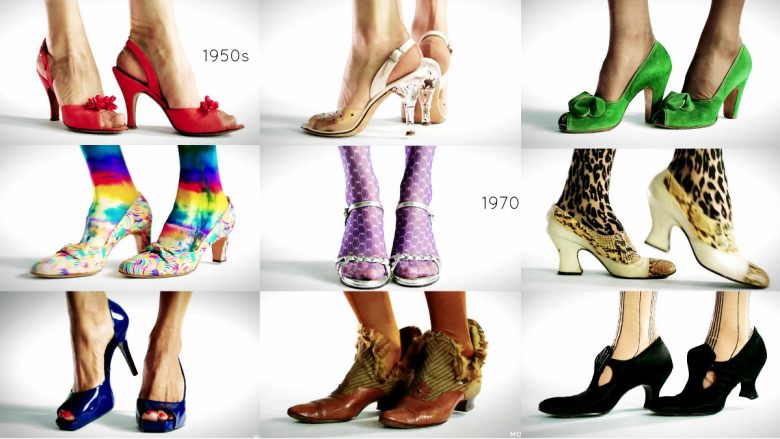 Shikoni se si këpucët me taka kanë ndryshuar në njëqind vjetët e fundit (Video)