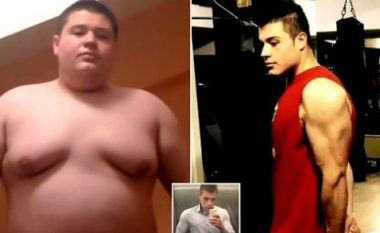 Transformimi i paparë: Nga një adoleshent me 150 kilogramë, në një muskuloz që as të afërmit nuk po e njohin (Foto/Video)