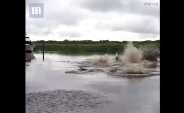 Filmoi burrin duke derdhur kovën me ujë në liqenin që “shpërthen”, tani rrezikohet të qëndroj prapa grilave (Video)