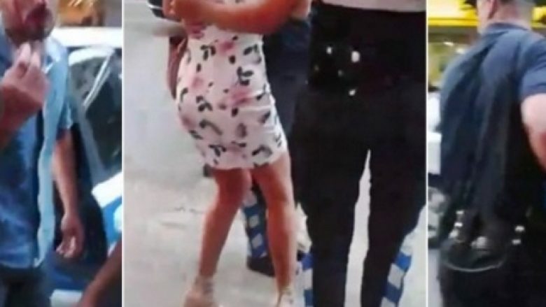 Vajza përgjak djalin me çantë në Tiranë, publikohen pamjet e arrestimit (Video, +16)