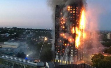 Alarmante: Kulla e djegur në Londër mund të shembet në çdo moment (Foto)