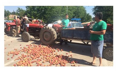Protestë e bujqve të rajonit Rosoman-Prilep
