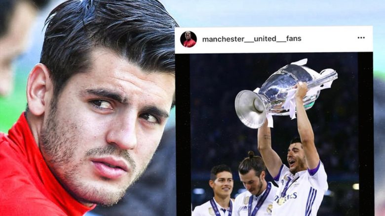 Morata pëlqen në Instagram fotografinë që e lidhë atë me Unitedin (Foto)