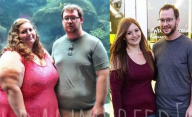 Historia inspiruese e çiftit që humbën 160 kilogramë duke ushtruar së bashku (Foto)