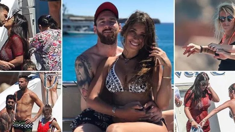 Messi, Suarez e Fabregas kalojnë pushimet së bashku me familjet e tyre (Foto)