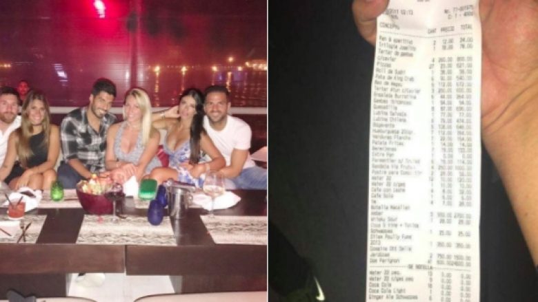 Publikohet shuma marramendëse e faturës që Messi pagoi gjatë një darke në Ibiza – 27 pica, 41 shishe Dom Perignon, por edhe hamburger 112 euro (Foto)