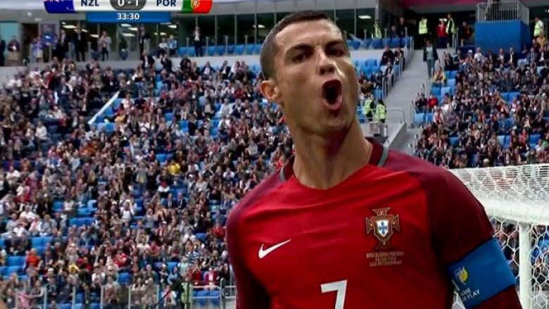 Ronaldo kalon Portugalinë në epërsi ndaj Zelandës së Re (Video)