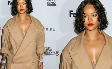 Rihanna shfaqet sensuale, tregon tatuazhin në gjoks (Foto)