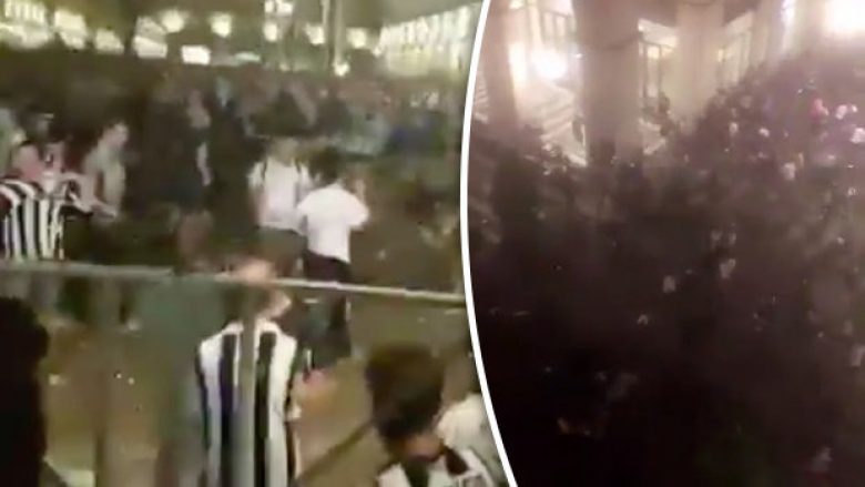 Panik për bombë në Torino, tifozët e Juventusit lëndohen duke ikur pas shpërthimit të një fishekzjarri (Video)