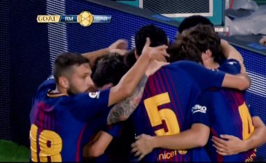 Barça e fillon pjesën e dytë me golin e Piques (Video)