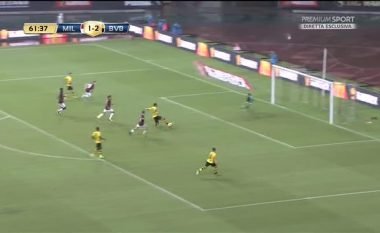 Aubameyang shënon golin e dytë personal në ndeshje ndaj Milanit (Video)