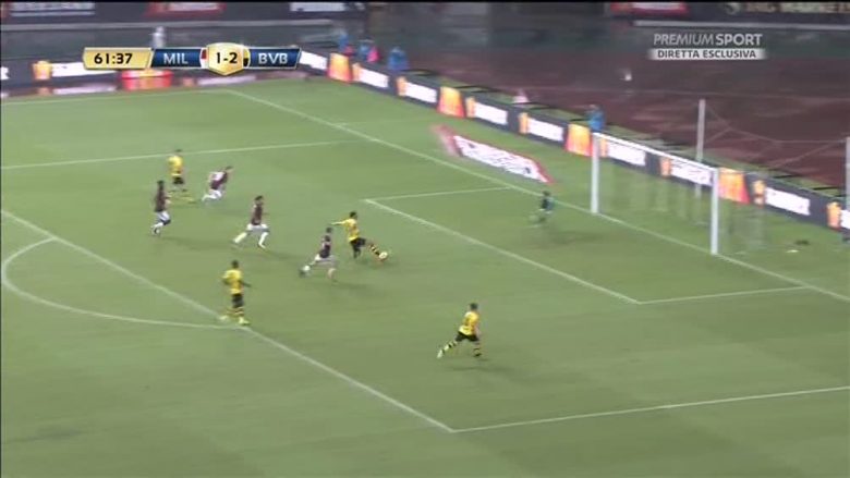 Aubameyang shënon golin e dytë personal në ndeshje ndaj Milanit (Video)