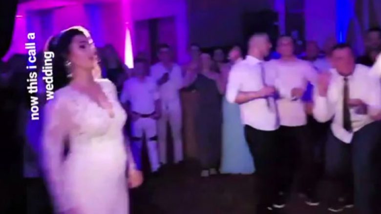 Momenti kur u ndalën dritat dhe muzika argëtuese pushtoi dasmën e Grabovcit, djali i tij dhe nusja protagonistë (Video)