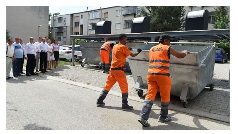 Lëshohen në përdorim kontejnerët e nëndheshëm në komunën e Gazi Babës
