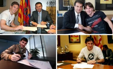 Në 12 vite, Lionel Messi e ka rinovuar kontratën tetë herë – Gjithmonë në rritje paga, por edhe klauzola e lirimit