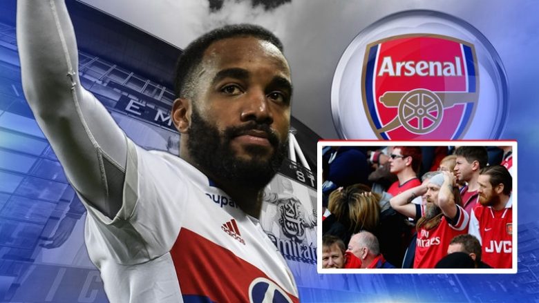 Të jetosh me futbollin, është çmenduri ajo çfarë ka bërë tifozi pak minuta pas lajmit se Lacazette është në Londër (Foto)