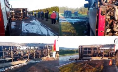 Rusi, së paku 14 të vdekur, nga ndeshja e autobusit me kamion (Video)