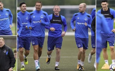 Stërvitja e parë pas 13 viteve me Evertonin, Rooney i buzëqeshur dhe plot humor me shokët e rinj (Foto)