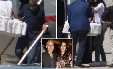 Përkundër stafit të madh në shërbim, George Clooney kujdeset vet për binjakët e tij (Foto)