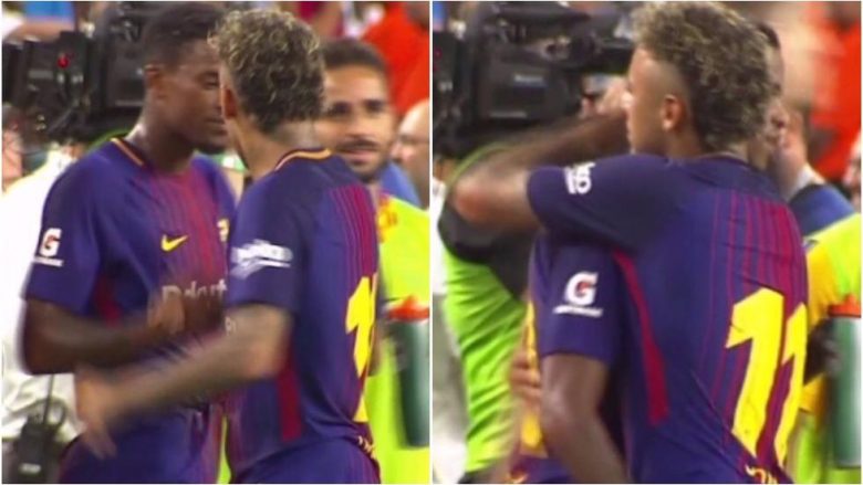 Pajtohen Neymar dhe Semedo, ky i fundit i dha një përqafim Neymarit pas El Clasicos (Video)