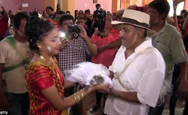 E padëgjuar! Kryebashkiaku në Meksikë martohet me krokodil (Foto/Video)