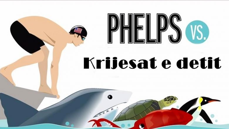 Phelps në garë me peshkaqenin e bardhë, breshkën e detit, balenën e shumë krijesa tjera, por kush do të triumfonte në fund? (Video)