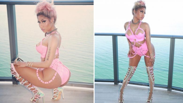 Nicki Minaj ‘çmend’ fansat, shfaqet tejet provokuese në bikinit ‘pink’ (Foto)