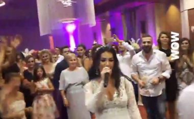 Nusja e djalit të Grabovcit edhe këngëtare, momenti kur ajo performon në dasmë (Video)