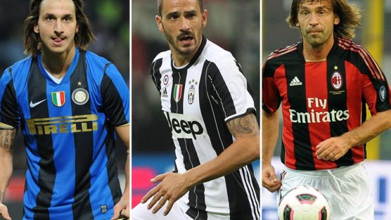 Bonucci e kompleton numrin e 10 ‘tradhtarëve’ që luajtën për Juventusin, Milanin dhe Interin, secili më super yll se tjetri (Foto)
