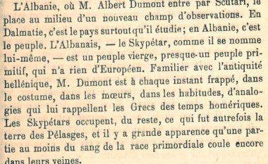 Shkrimi francez i 1872: Në damarët e shqiptarëve rrjedh gjak pellazg