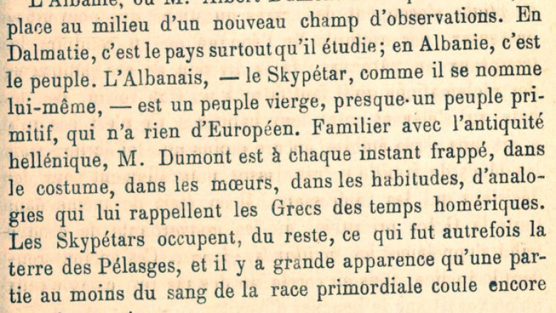 Shkrimi francez i 1872: Në damarët e shqiptarëve rrjedh gjak pellazg