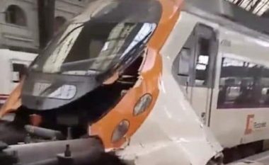 Treni përplaset në stacion, 48 të plagosur në Barcelonë (Video)