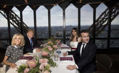 Zbulohet shifra marramëndëse që paguan Trump dhe Macron për darkën me bashkëshortet në Kullën Effiel (Foto)
