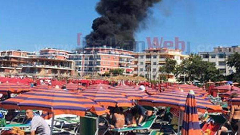 Zjarri në resortin turistik në Velipojë: Janë evakuuar të gjithë banorët, të lënduarit rëndë me helikopter drejt Tiranës (Video)