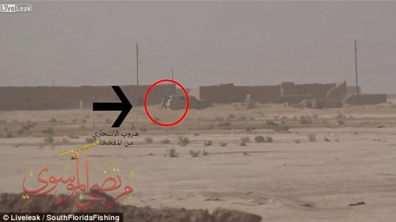 Shikoni si vrapon nga frika militanti i ISIS-it, kur e kupton që ushtria irakiane ia pamundësoi sulmin kamikaz (Video)
