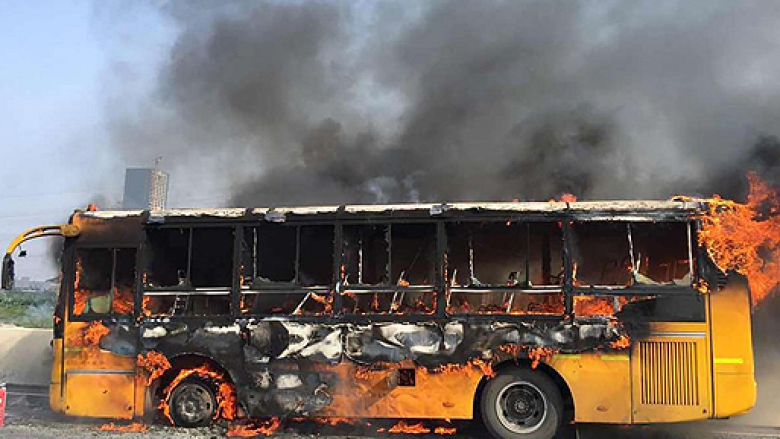 Digjen dy autobusë në Gostivar