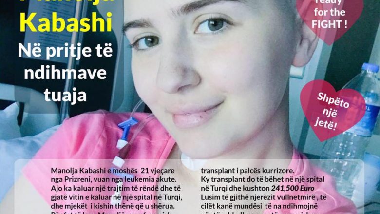 Manolja nga Prizreni vuan nga leukemia akute, ka nevojë për ndihmën e qytetarëve 