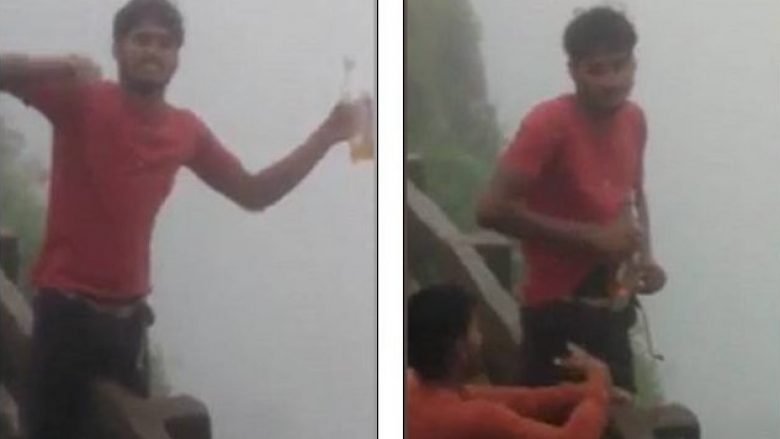 Dy turistë të dehur gjejnë vdekjen, pasi me shaka kalojnë pengesën e sigurisë së ujëvarës (Video,+18)