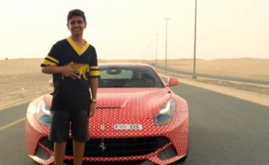 Është vetëm 15 vjeç dhe vozitet me Ferrari, por ky nuk është i vetmi luks i djalit të manjatit nga Dubai (Video)