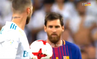 Momenti kur Ramos nervozon keq Messin - ia ofron topin, më pas e gjuan larg tij (Video)