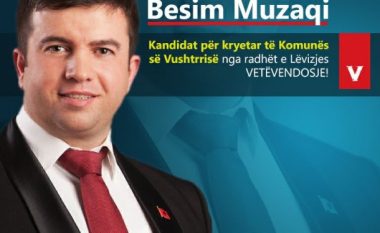 Besim Muzaqi kandidati i VV-së për kryetar të Vushtrrisë