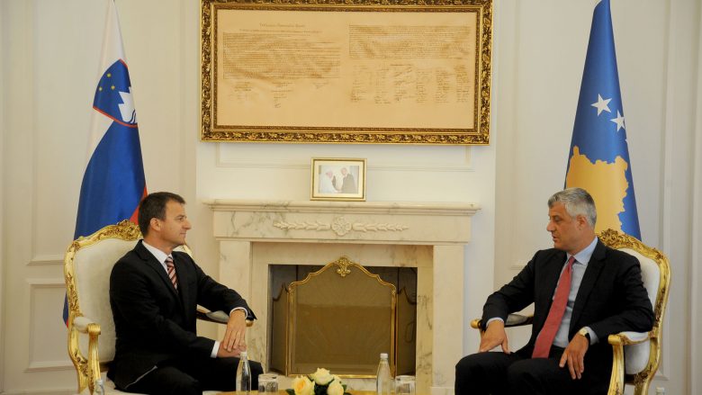 Thaçi pranoi letrat kredenciale të ambasadorit të ri të Sllovenisë
