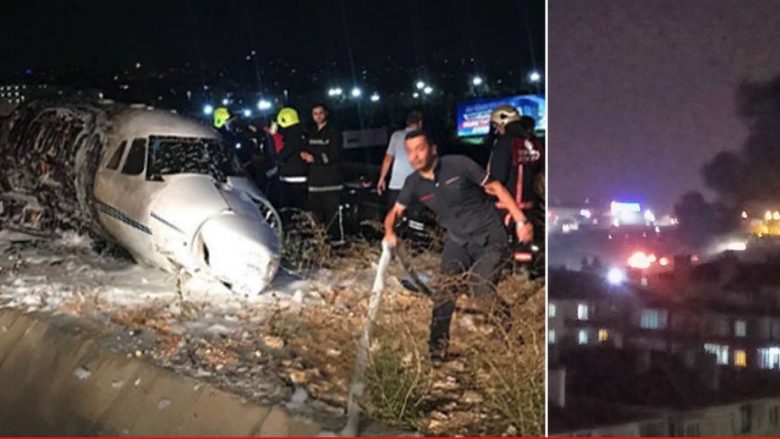 Rrëzohet një aeroplan privat në aeroportin Ataturk të Stambollit, humb jetën piloti kurse katër pasagjerë lëndohen (Foto/Video)