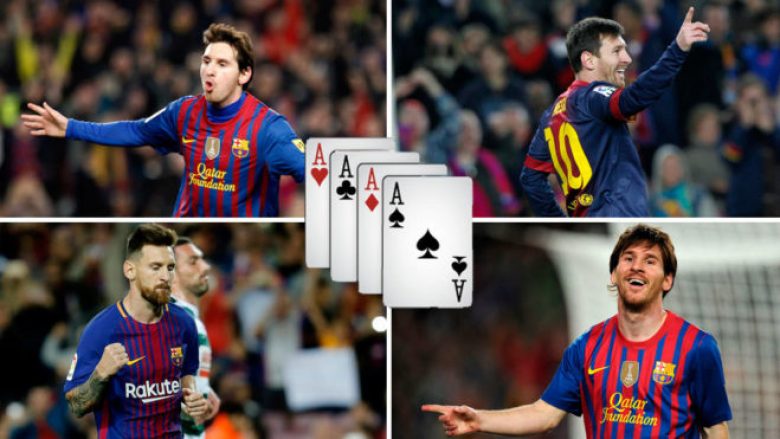 Katër herë nga katër gola, Messi ‘mbret’ i ‘mbretërve’ në La Liga