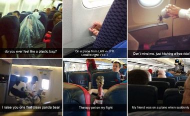 Nga gjeldeti deri tek pasagjeri i lidhur me ngjitës në karrige: Imazhe që dëshmojnë së gjërat më të çuditshme ndodhin gjatë fluturimeve (Foto)