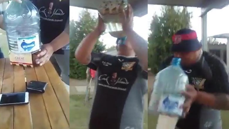 Piu shtatë birra në 10 sekonda, duke përdorur një teknikë interesante (Video)