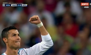 Ronaldo shënon nga pika e bardhë ndaj Apoelit (Video)